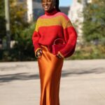 Modest fashion outfit with fun bold colours